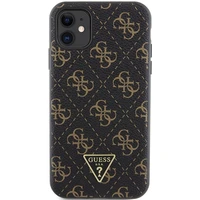 Guess 4G Triangle Metal Logo dėklas iPhone 11 / XR - juodas