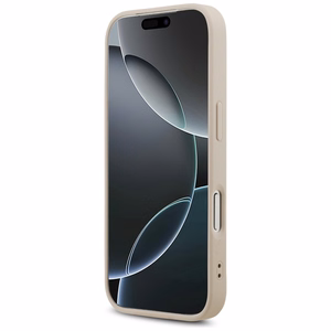 Guess odinis 4G trikampio Strass MagSafe dėklas telefonui iPhone 17 Pro - rožinis