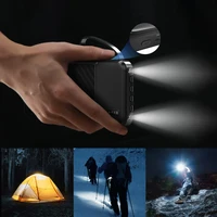 Dudao K11 10000mAh išorinė baterija su įmontuotais kabeliais - juoda