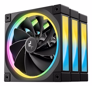 DeepCool FL12R 3-in-1 kompiuterio korpuso ventiliatorius 12 cm juodas 3 vnt.