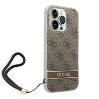 Guess GUOHCP14LH4STW iPhone 14 Pro 6.1 "rudas / rudas kietas dėklas 4G spauda Dirželis