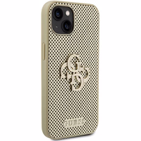 Guess Perforated 4G Glitter Dėklas telefonui iPhone 15 - auksinis