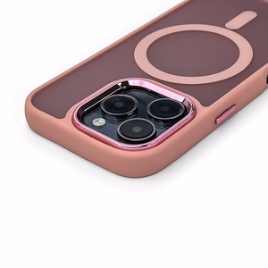 Madingas dėklas su magnetine funkcija iPhone 16e - rožinis