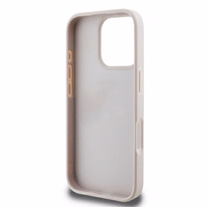 Guess Odinis 4G Trikampio Strass Magnētinis dėklas iPhone 16 Pro Max - rožinis