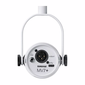 Shure MV7+-W – USB-C / XLR tinklalaidžių ir vokalinis mikrofonas, baltas