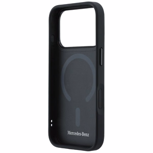 Mercedes Leather Mesh with Bow Line MagSafe dėklas iPhone 17 Pro Max, raudonas