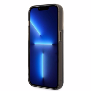 Karl Lagerfeld Liquid Glitter Elong dėklas telefonui iPhone 14 Pro Max - juodas