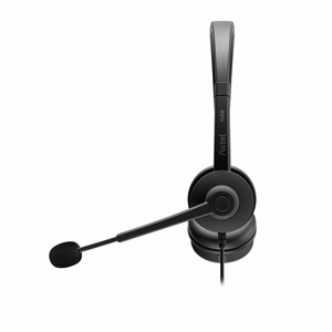 Ausinės su mikrofonu Axtel FLOW UC stereo USB-A/C juodos