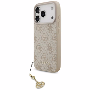 Guess 4G Charms Collection MagSafe dėklas telefonui iPhone 17 Pro - rožinis