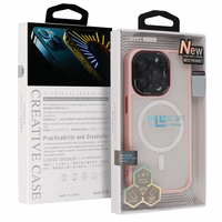 LK Magsafe dėklas telefonui Iphone 15 Plus šviesiai rožinis