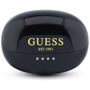 Belaidės ausinės OWS Guess Metalic Finish Electropated Parts Classic Logo, juodos