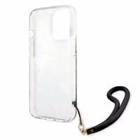 Guess GUHCP13LHFLSB iPhone 13 Pro / 13 6.1" mėlynas/mėlynas kietas dėklas Gėlių Dirželis