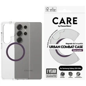 CARE by PanzerGlass Flagship Urban Combat Purple QI dėklas Samsung Galaxy S25 Ultra - skaidrus