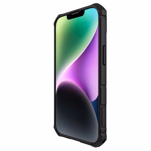 Nillkin CamShield Armor Pro dėklas iPhone 14 Plus šarvuotas dėklas su kameros apsauga ir žiediniu stovu mėlynas