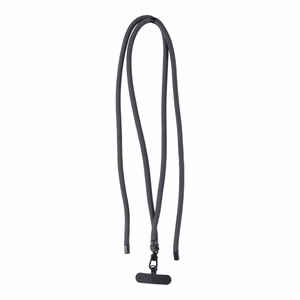 SWING (8mm) Telefono dirželis, Telefono pakabukas su reguliuojamu ilgiu / virvės ilgis 165cm (maks. 82.5cm kilpoje) / ant peties arba kaklo - pilkas