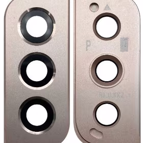 Samsung S906 S22 Plus kameros stikliukas su rėmeliu Pink Gold ORG