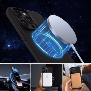Tech-Protect Silikoninis Magnetinis dėklas telefonui iPhone 13 / 14 - Juodas