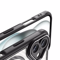 Leading Series magnetinis silikoninis dėklas telefonui MagSafe iPhone 16 Plus - juodas