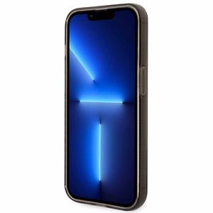 Guess GUHCP14LHGCOK iPhone 14 Pro 6.1 juodas / juodas kietasis dėklas permatomas