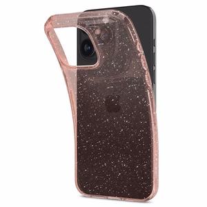 Spigen Liquid Crystal Glitter чехол для iPhone 15 Pro Max - розовый/прозрачный