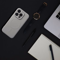 SILIKONINIS MAG DANGTELIS, suderinamas su MagSafe, skirtas SAMSUNG A37, pilkas titaninis