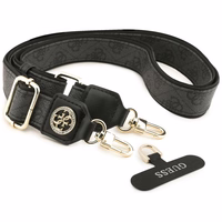 GUESS universalis dirželis GUUCNP4DGMK (4G PU dirželis, rišiklis, Strass metalo logotipas) juodas