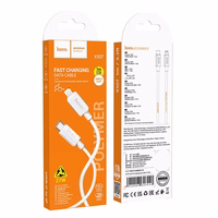 Kabelis USB-C į Lightning Hoco PD 27W 1 m X107 baltas