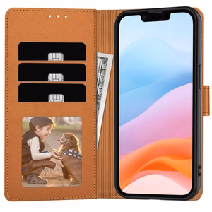 Dėklas Fancy Wallet Samsung A376 A37 5G rudas