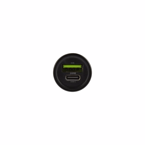 "Maxlife MXCC-04 PD QC automobilinis įkroviklis 1x USB-C 1x USB 20W juodas + USB-C - USB-C kabelis 60W