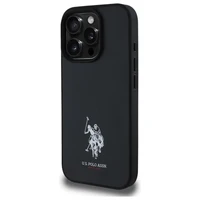 US Polo USHCP15XPGEK iPhone 15 Pro Max 6.7" juodas/juodas Odinis išsiuvinėta DH spalva