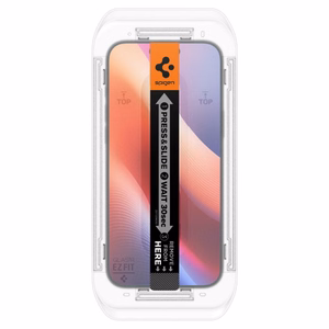 Spigen Glas.tR EZ Fit grūdintų apsauginių stiklų rinkinys iPhone 16 Pro Max / 17 Pro Max telefonams – 2 vnt.