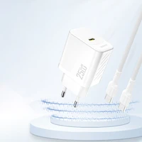 Dudao A27 25W GaN USB-C sieninis įkroviklis - baltas