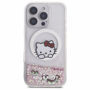 Hello Kitty Skystas Blizgesys Sweet Kitty Bows Magnetinis Dėklas iPhone 16 Pro Max - Baltas