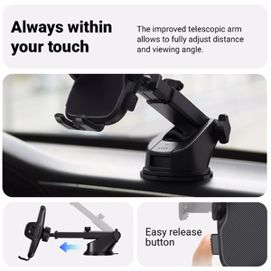 Crong Carclip car phone mount for dashboard or windscreen, black