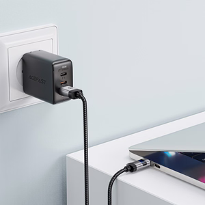 Acefast C15-04 кабель USB-A — USB-C с дисплеем 480Mb/s 66W 1.2м — чёрный