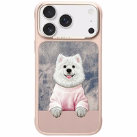 Nimmy Gentle Pets Series Dog MagSafe dėklas iPhone 17 Pro Max rožinis
