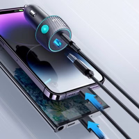 Automobilinis įkroviklis Joyroom "JR-CCN01" juodas 60W (1xPD / 1xQC3.0 / with LED Lighting)