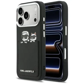 KARL LAGERFELD case for IPHONE 17 Pro KLHCP17L6PCSPKCK (PU W/ K&C Print & Pocket) black