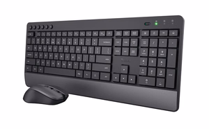 Trust Trezo klaviatūra Pelė įskaityta Universalus Radijo dažnio belaidė QWERTY Anglų (JAV) Juoda