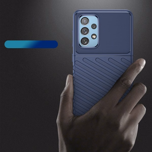 Thunder dėklas telefonui lankstus šarvuotas dėklas Samsung Galaxy A73 mėlyna