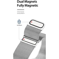 DUX DUCIS dirželis MILANESE nerūdijančio plieno magnetinis Apple Watch 38 / 40 / 41 mm pilkas