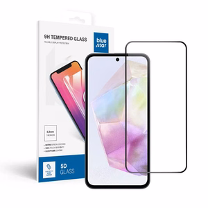 Закалённое стекло для Samsung Galaxy A35 5G (full glue / case friendly) Blue Star 5D чёрное