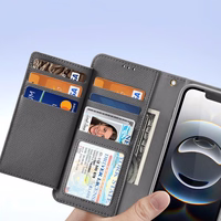 Dux Ducis Lawa iPhone 16e odinis dėklas su nuimama magnetine pinigine - pilkas