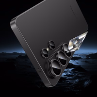 "Benks" grūdinto stiklo stiklas "Warrior Lens Protector" apsauginis stiklas kamerai, skirtas "Samsung Galaxy S26 Ultra" (objektyvas 5 vnt.), juodas