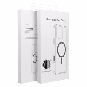 „Clear Mag Cover Elite STR“ dėklas, skirtas „iPhone 17 Pro / 18 Pro“, suderinamas su „MagSafe“, iš negelstančios medžiagos, su „Camera Control“ mygtuku – skaidrus