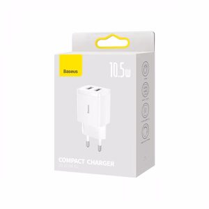 Įkroviklis Baseus Compact baltas 10.5W (2xUSB)