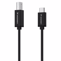 Wozinsky WKDDY1S USB-B - USB-C kabelis 1m - juodas