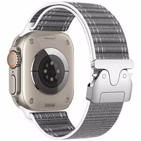 Beline Woven Nylon Diagonal Style Parachute dirželis Apple Watch 38/40/41mm pilkas