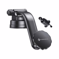 FORCELL F-GRIP MagLuxe magnetinis automobilinis laikiklis priekinio stiklo ir prietaisų skydelio, juodas