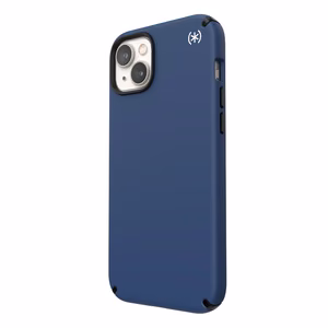 Speck Presidio2 Pro case for iPhone 15 Plus / 14 Plus, with Microban antimicrobial protection, Coastal Blue / Black / White